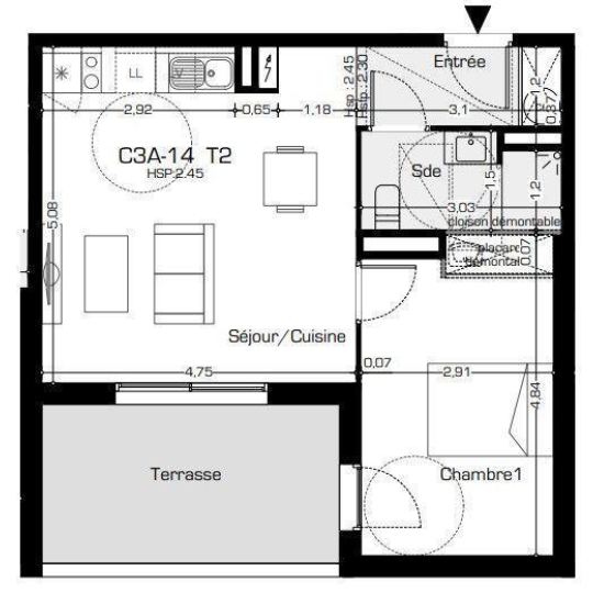  POLE SUD IMMOBILIER : Apartment | BEZIERS (34500) | 45 m2 | 164 200 € 