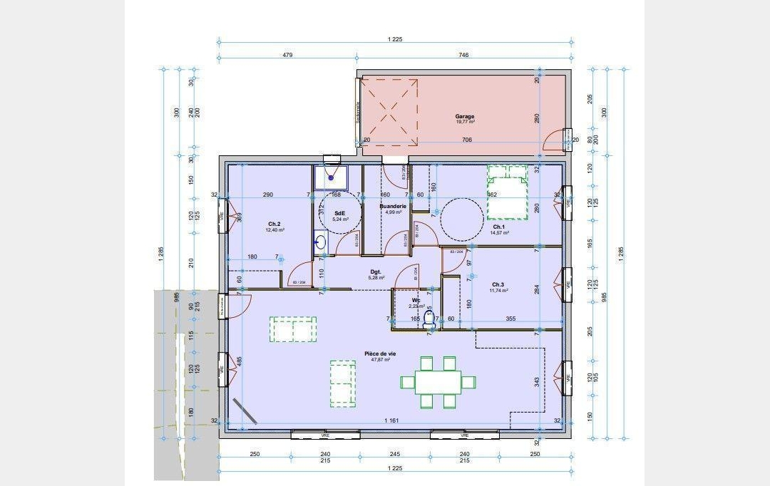 POLE SUD IMMOBILIER : Maison / Villa | CAUSSES-ET-VEYRAN (34490) | 104 m2 | 287 000 € 