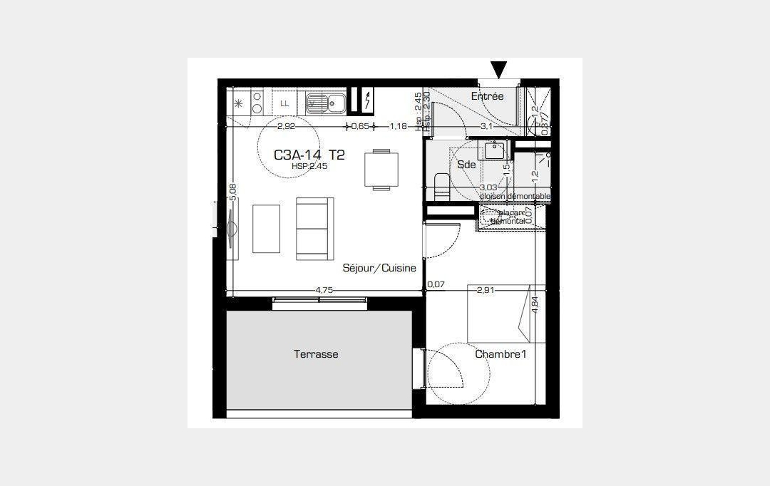 POLE SUD IMMOBILIER : Apartment | BEZIERS (34500) | 45 m2 | 164 200 € 
