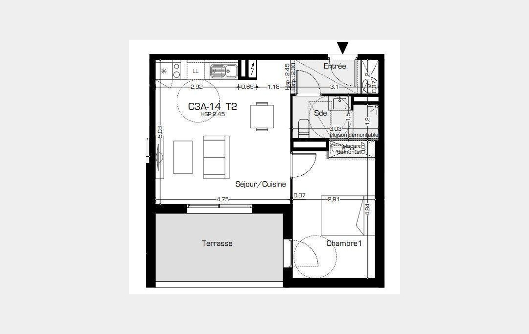 POLE SUD IMMOBILIER : Appartement | BEZIERS (34500) | 45 m2 | 164 200 € 