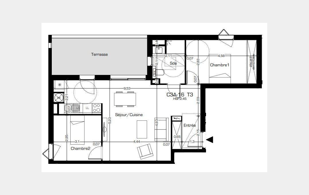 POLE SUD IMMOBILIER : Appartement | BEZIERS (34500) | 65 m2 | 246 900 € 