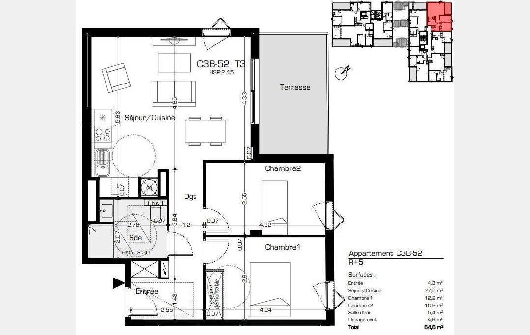 POLE SUD IMMOBILIER : Appartement | BEZIERS (34500) | 65 m2 | 242 000 € 