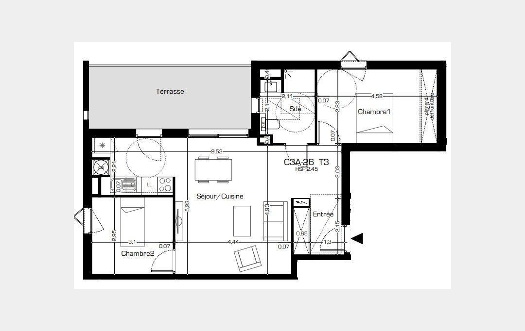 POLE SUD IMMOBILIER : Appartement | BEZIERS (34500) | 65 m2 | 235 800 € 