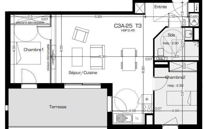 Appartement P3 BEZIERS 65 m2 238 500 € Appartement P3 BEZIERS 65 m2 238 500 €